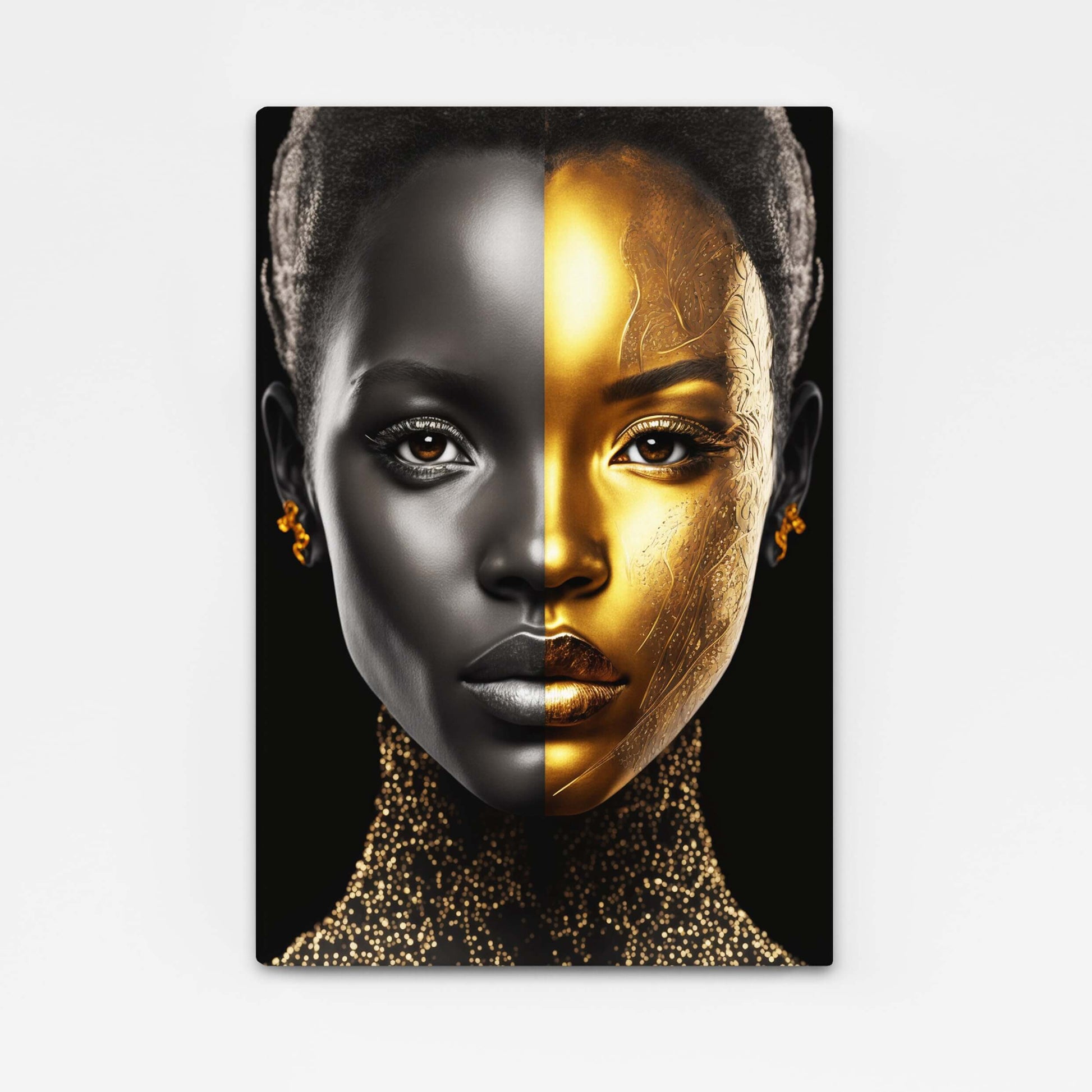 Black and Gold African Wall Art