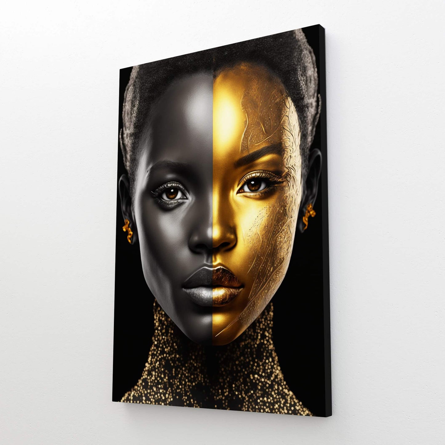 Black and Gold African Wall Art