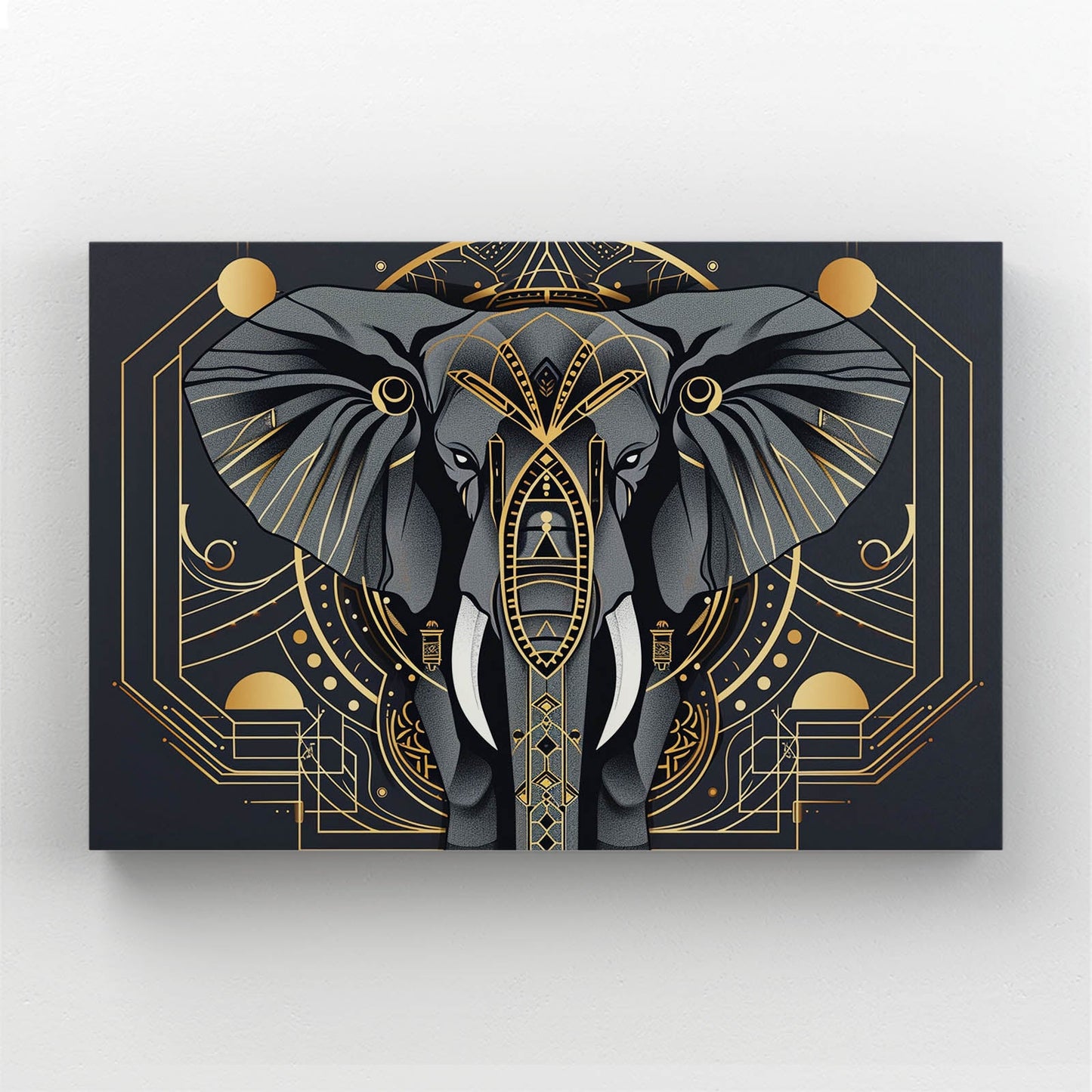 Black And Gold Elephant Wall Art