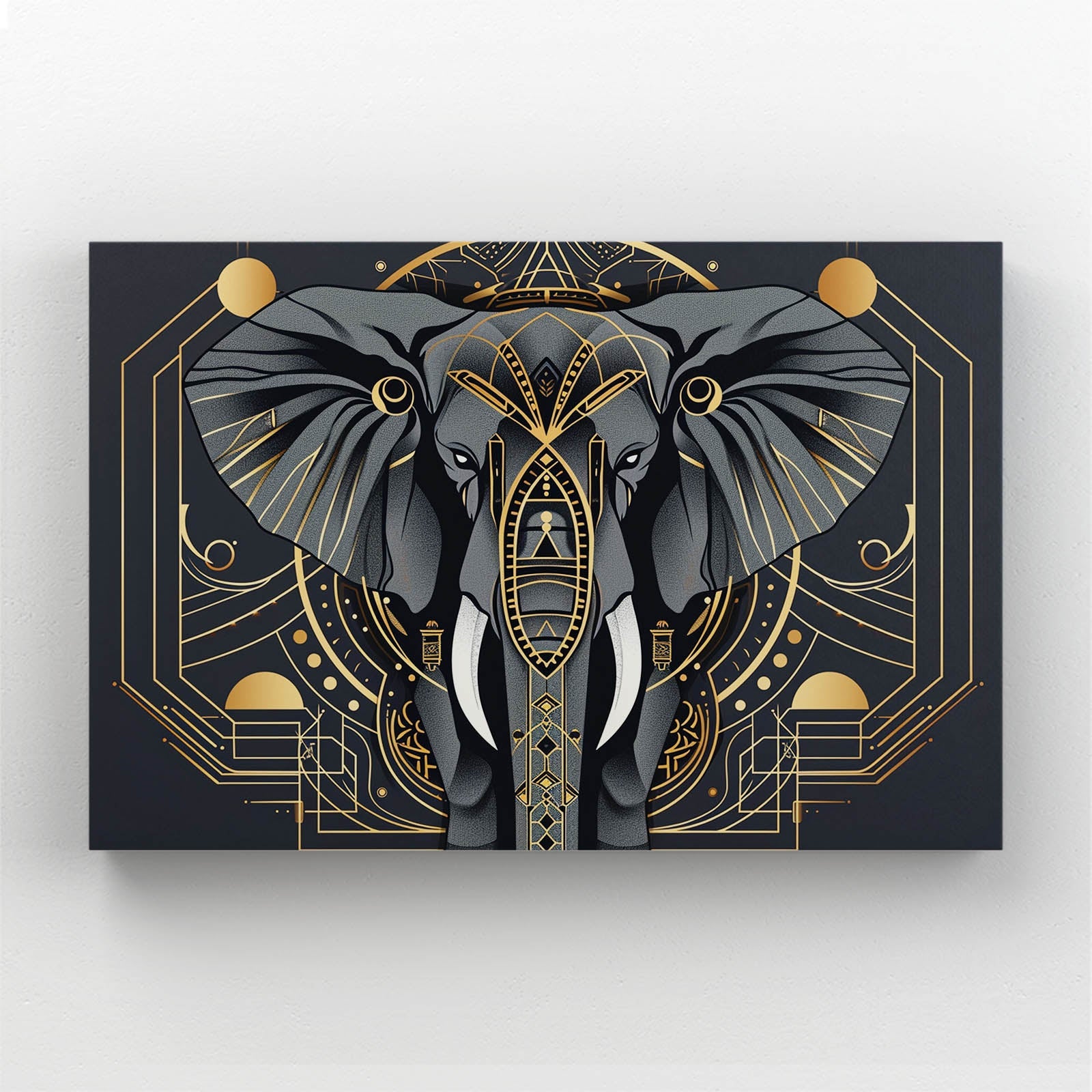 Black And Gold Elephant Wall Art