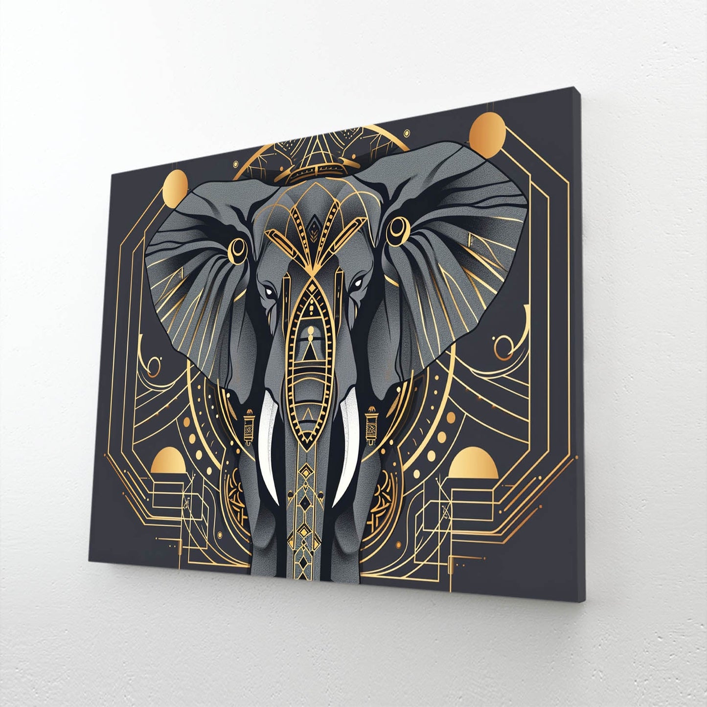 Black And Gold Elephant Wall Art