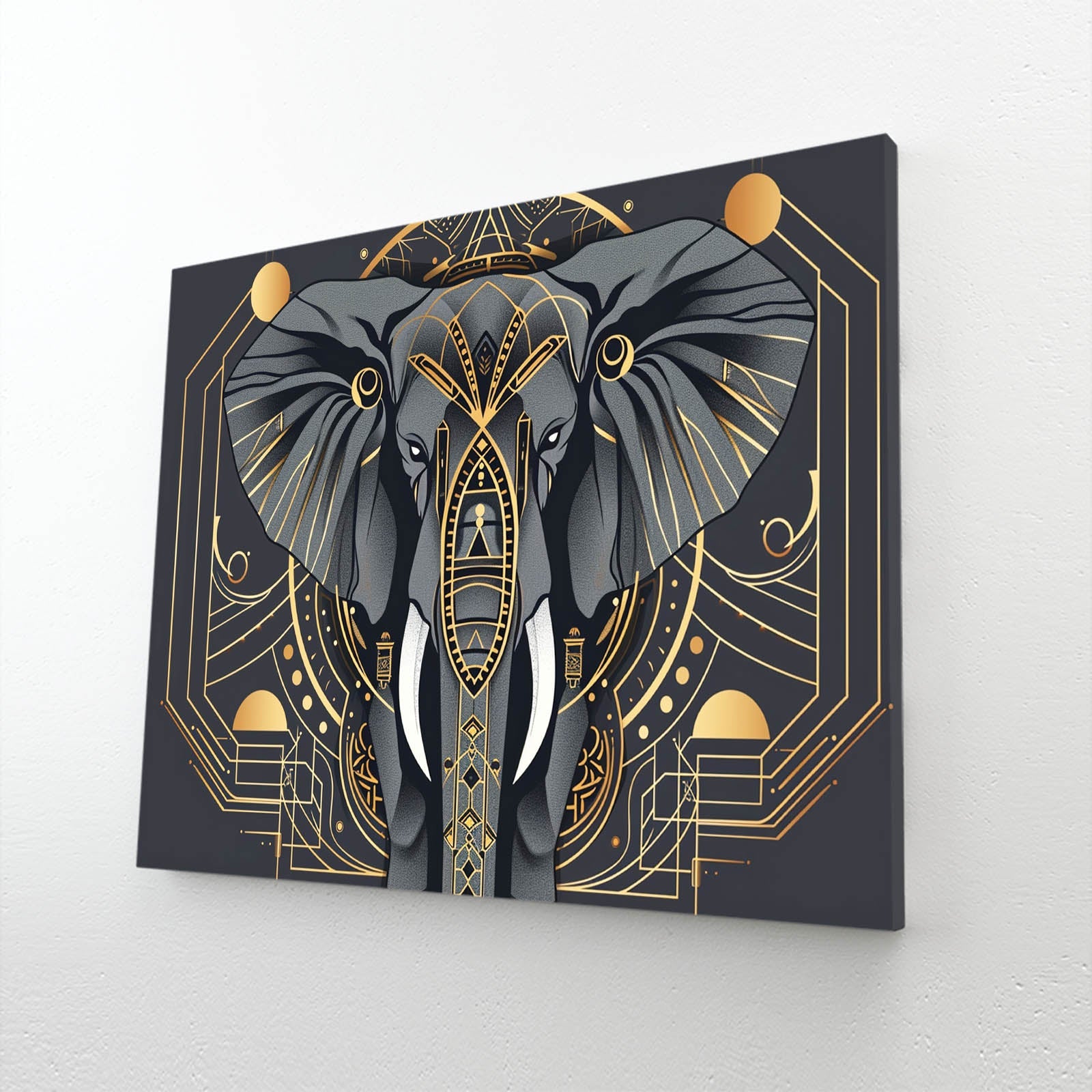 Black And Gold Elephant Wall Art