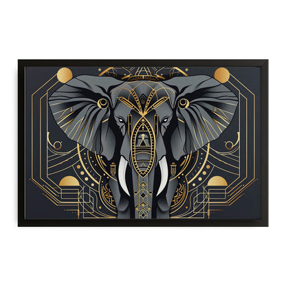 Black And Gold Elephant Wall Art
