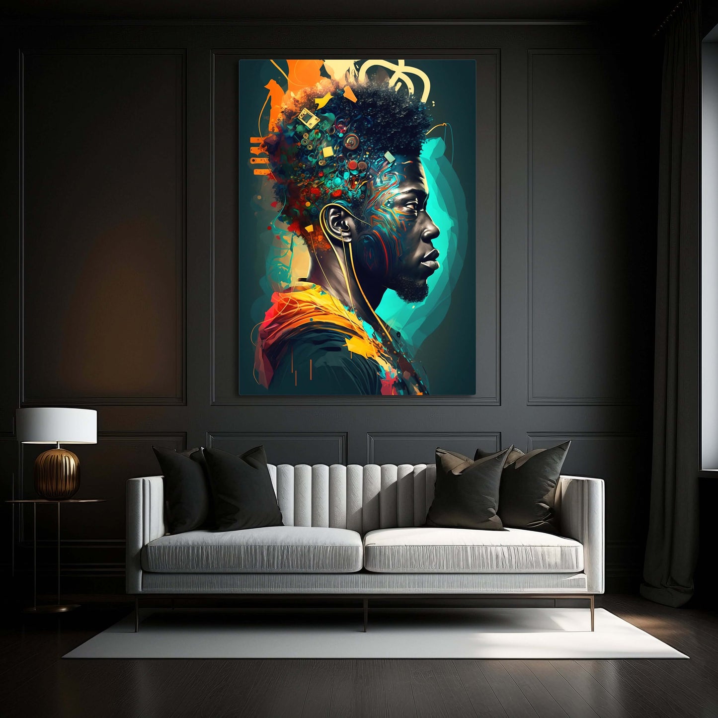 Black and White African Wall Art