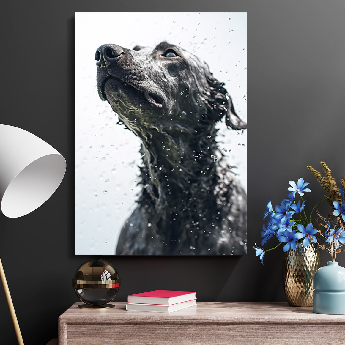 Black And White Dog Art Work