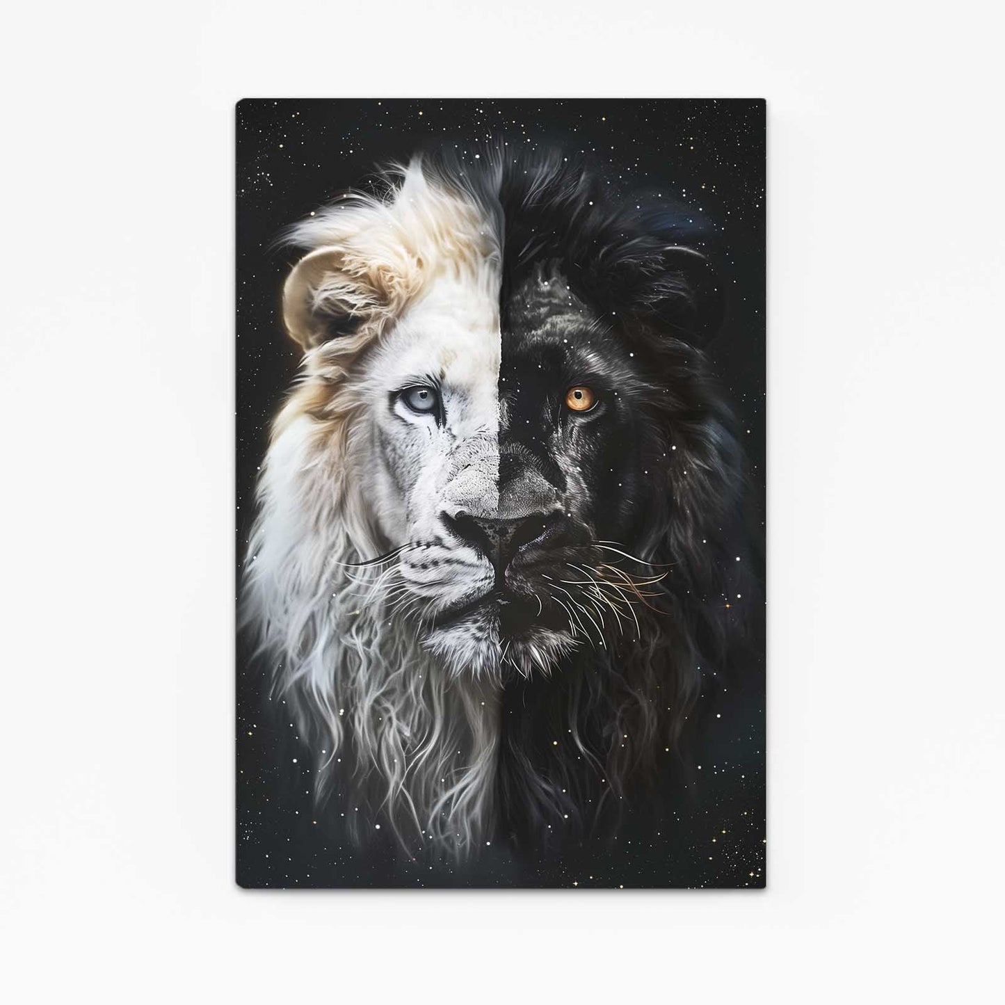 Black And White Lion Canvas