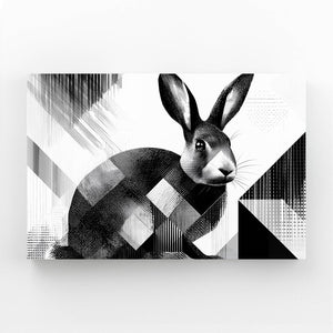 Black And White Rabbit Wall Art