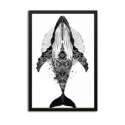 Black And White Whale Art