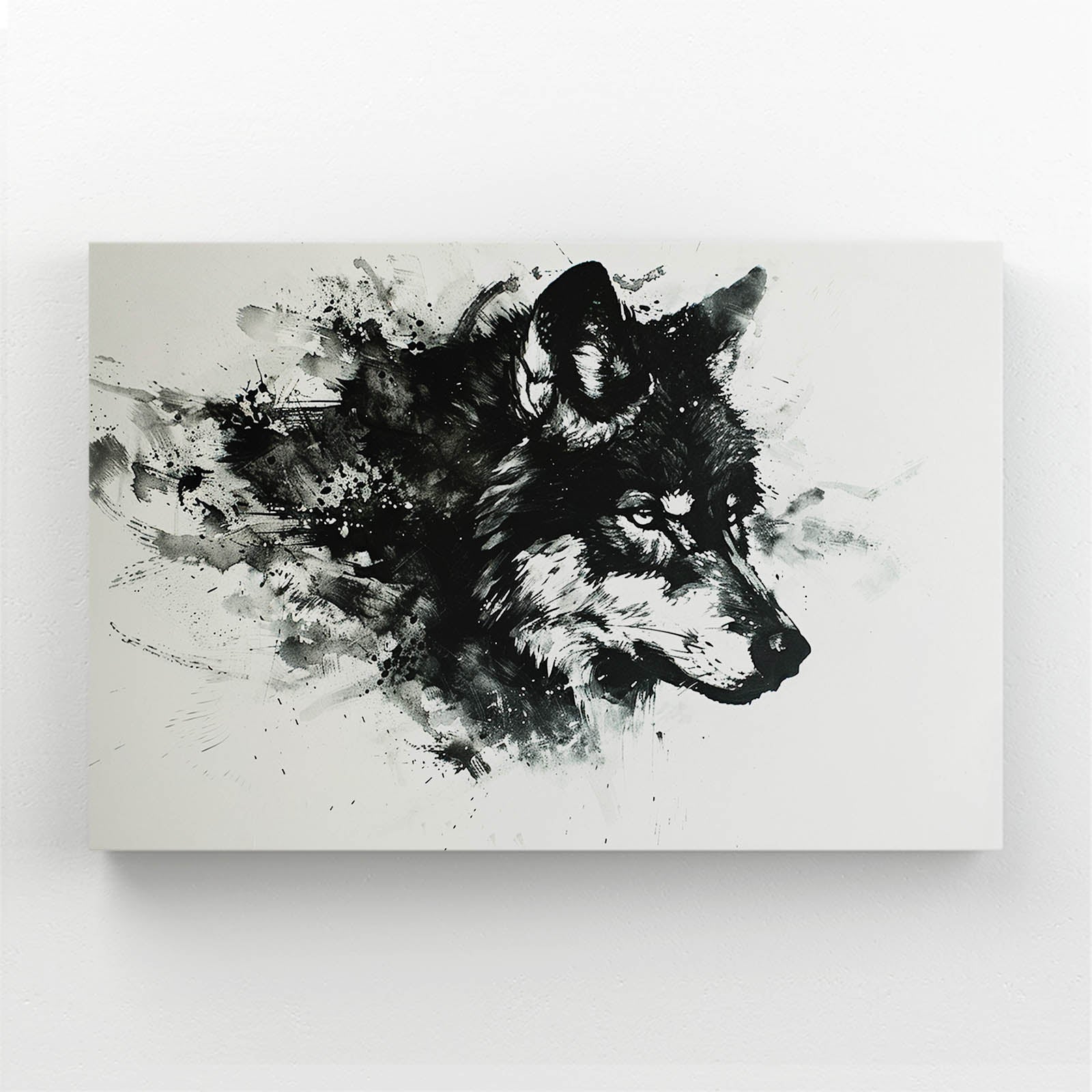 Black And White Wolf Wall Art