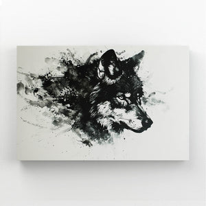 Black And White Wolf Wall Art