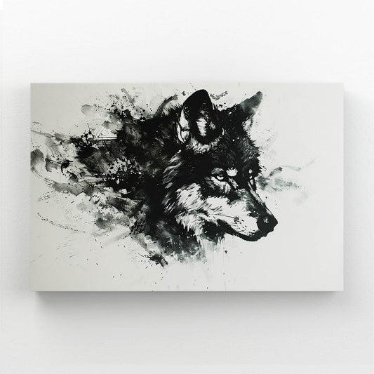 Black And White Wolf Wall Art