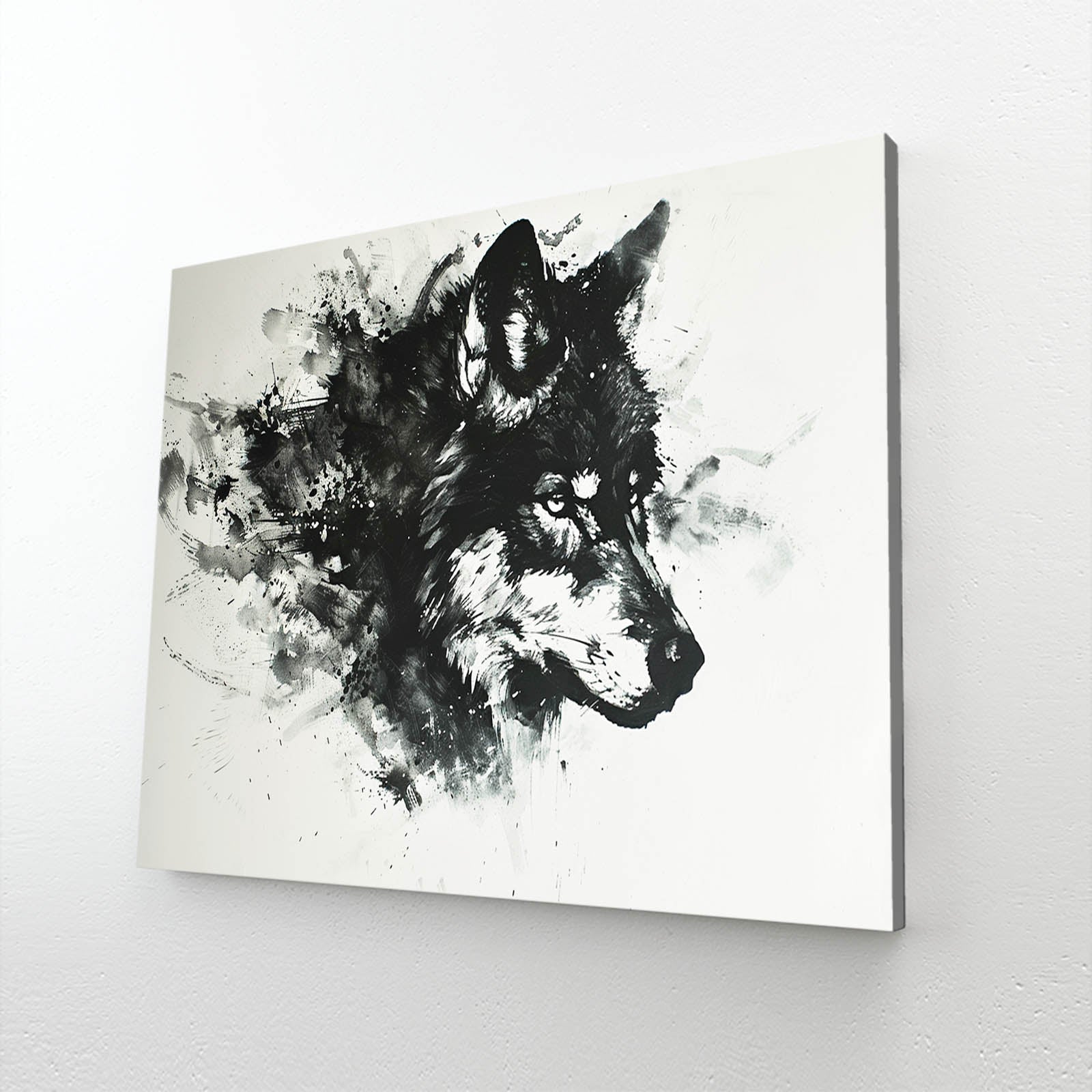 Black And White Wolf Wall Art