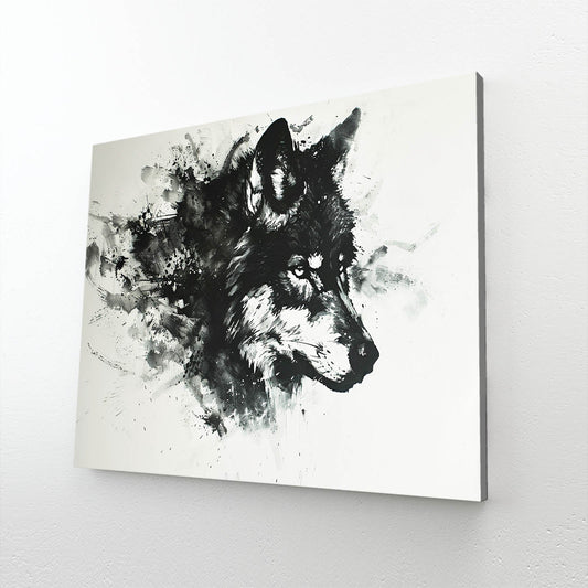 Black And White Wolf Wall Art
