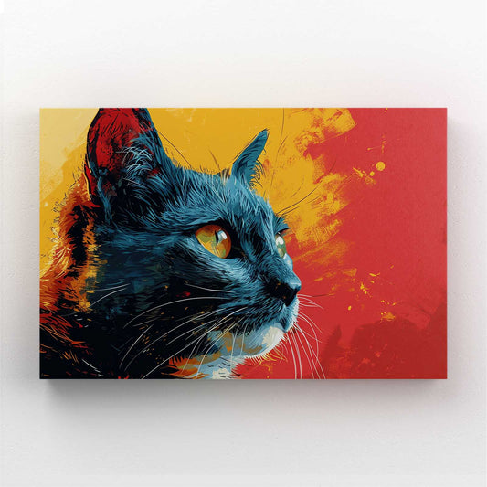 Black Cat Canvas Wall Art