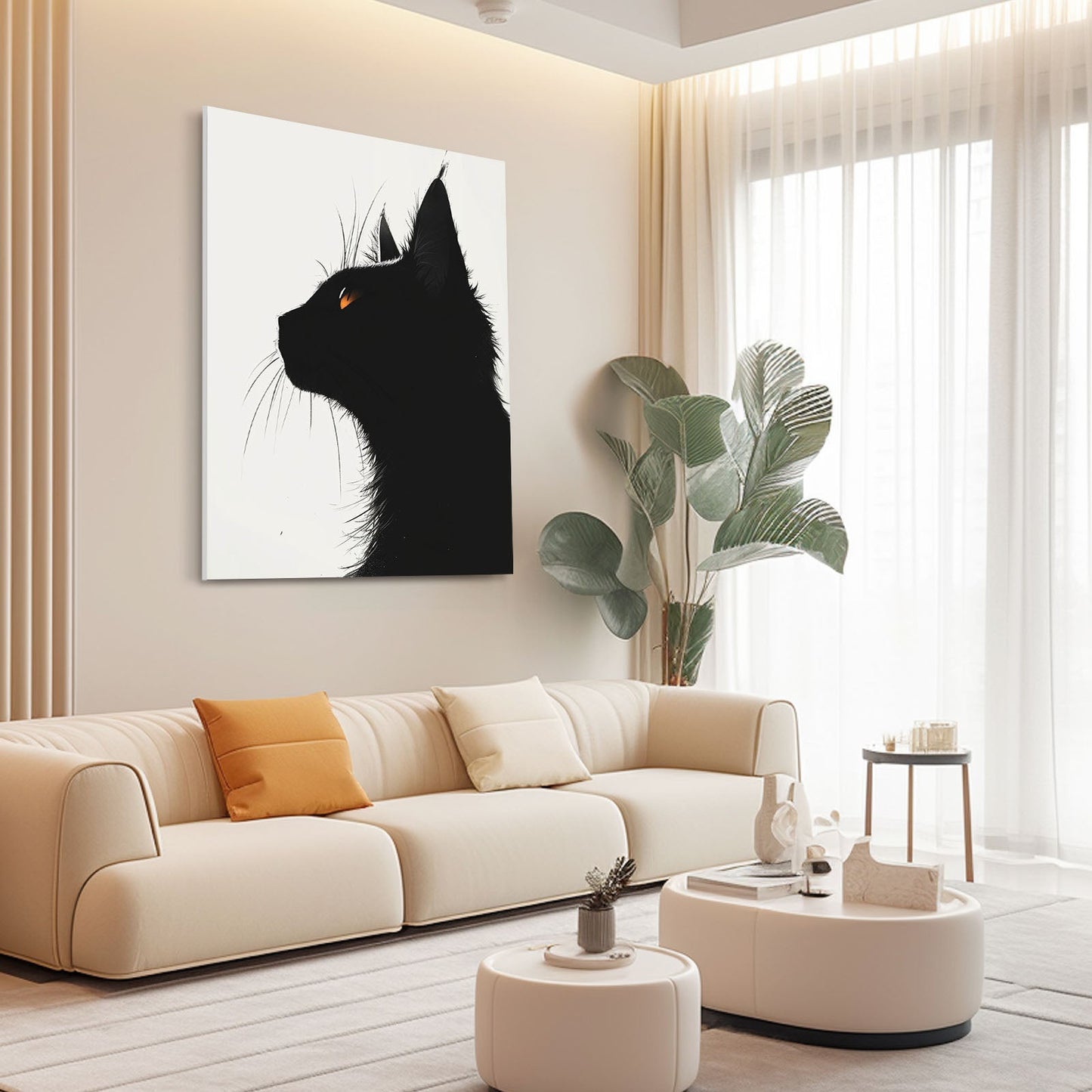 Black Cat Wall Art Decor