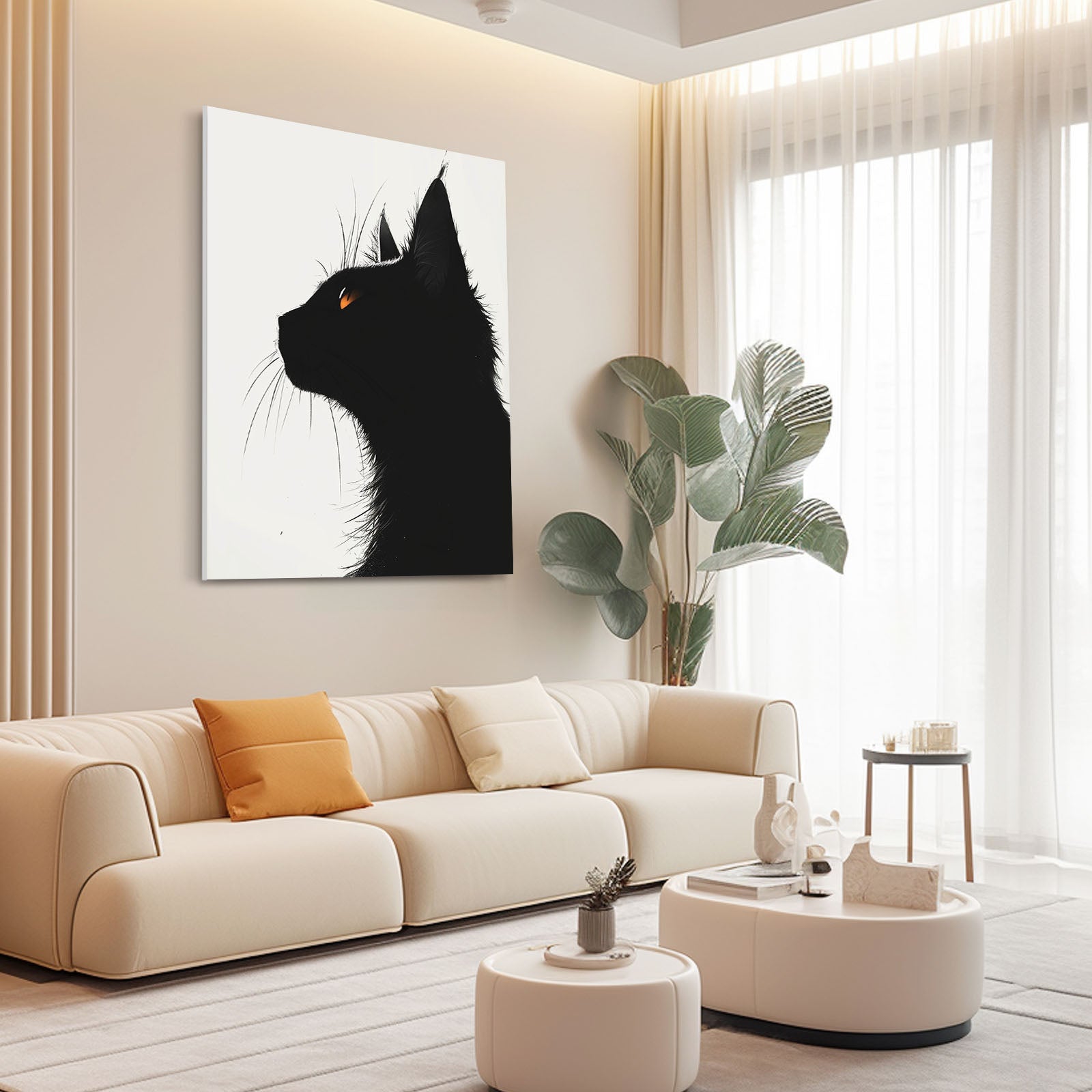 Black Cat Wall Art Decor