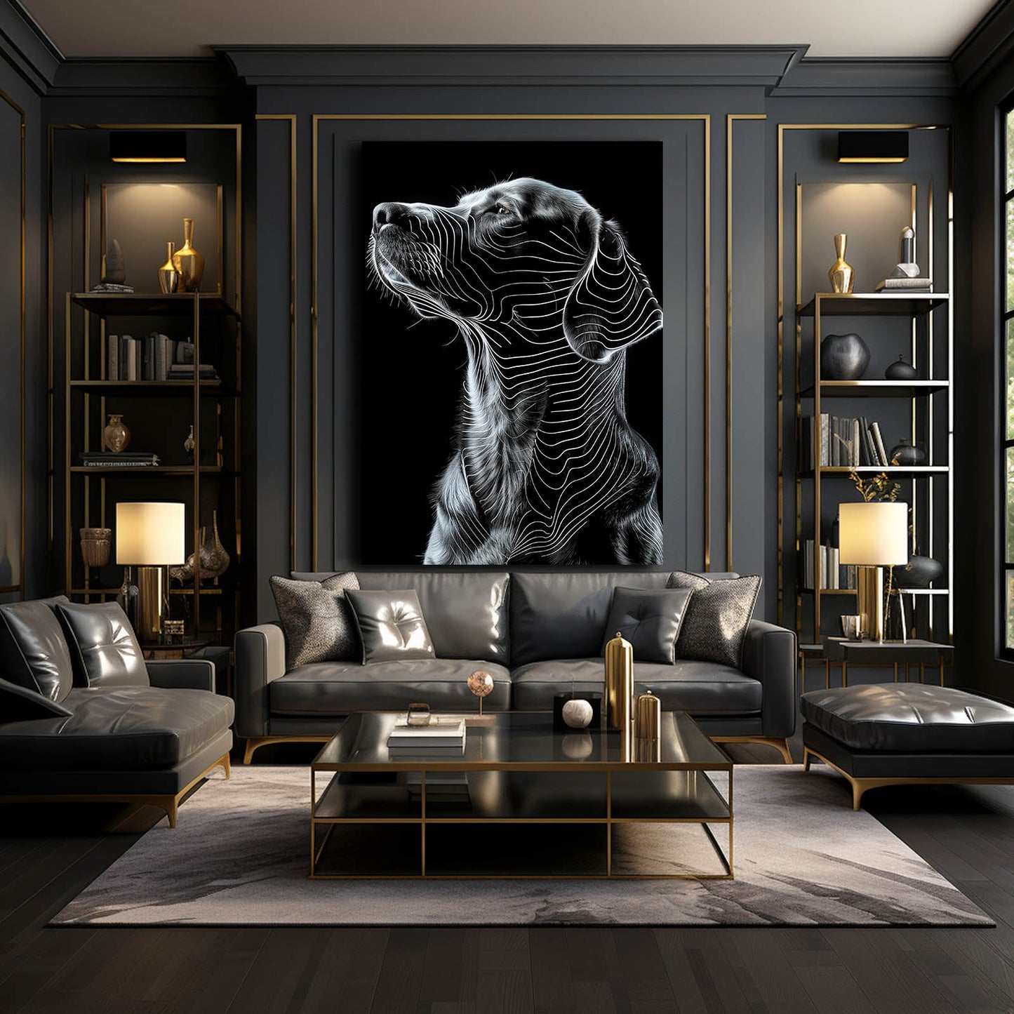 Black Dog Wall Art