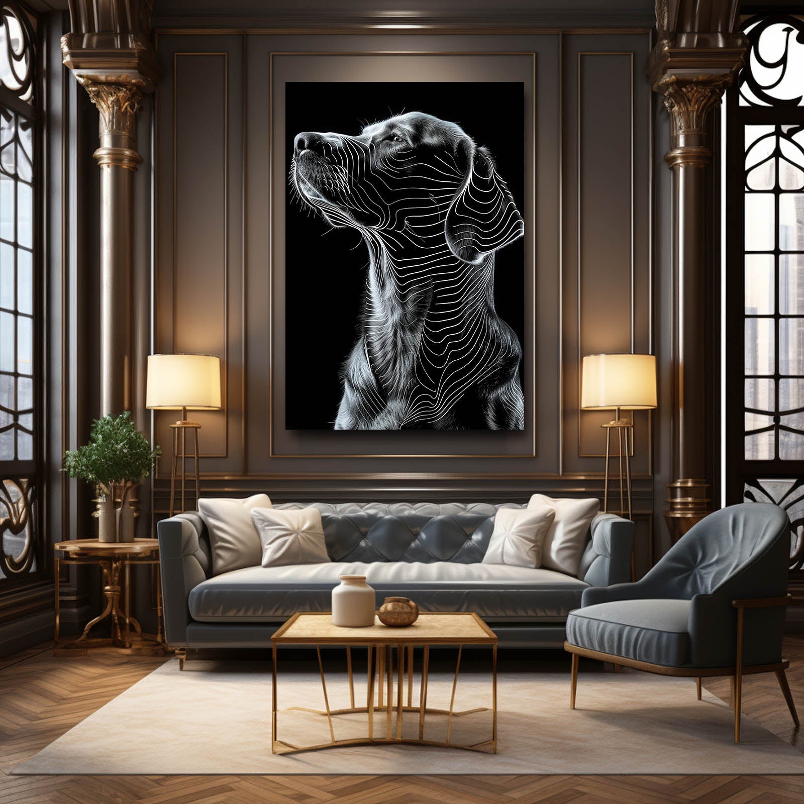 Black Dog Wall Art