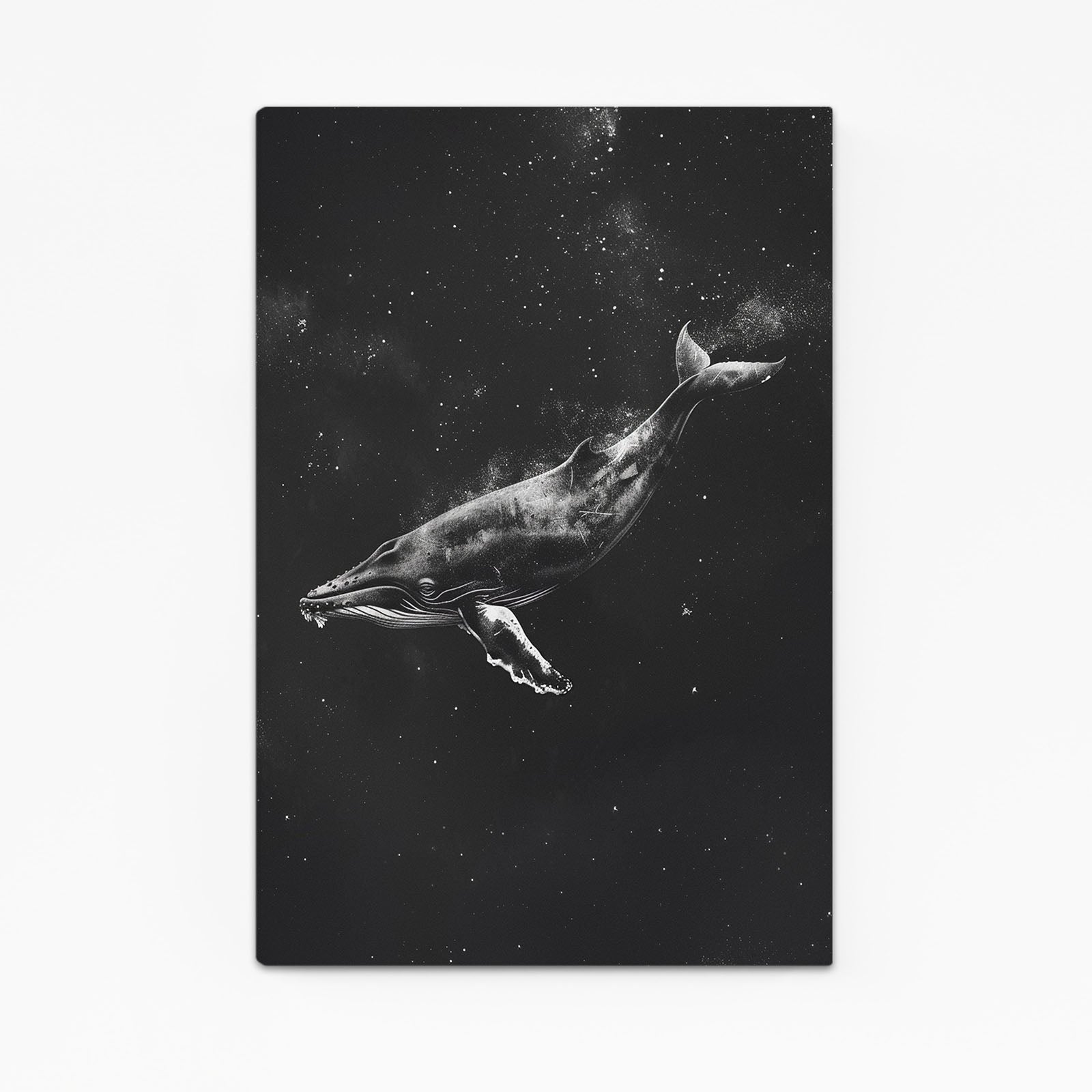 Black Space Whale Art