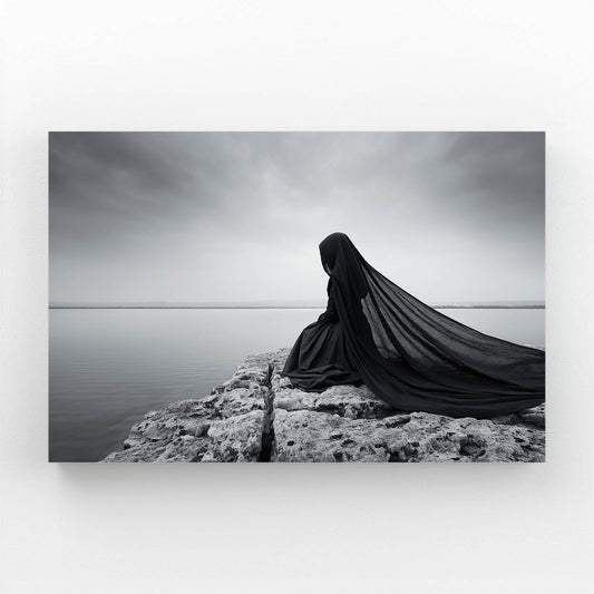 Black Veil Rocky Coast Photography Wall Decor – black veil rocky coast photography canvas print