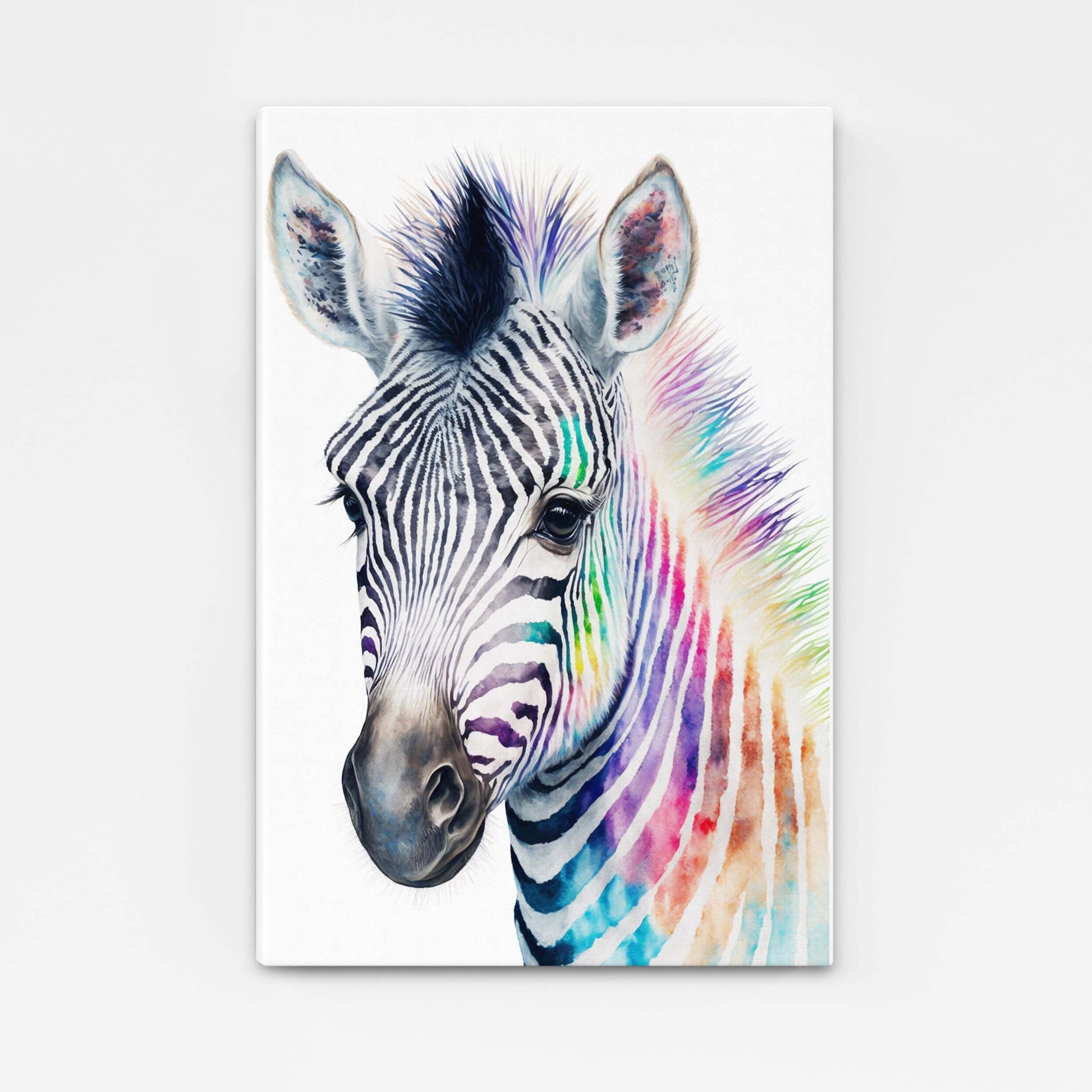 Black White African Zebra Wall Art – black white african canvas print