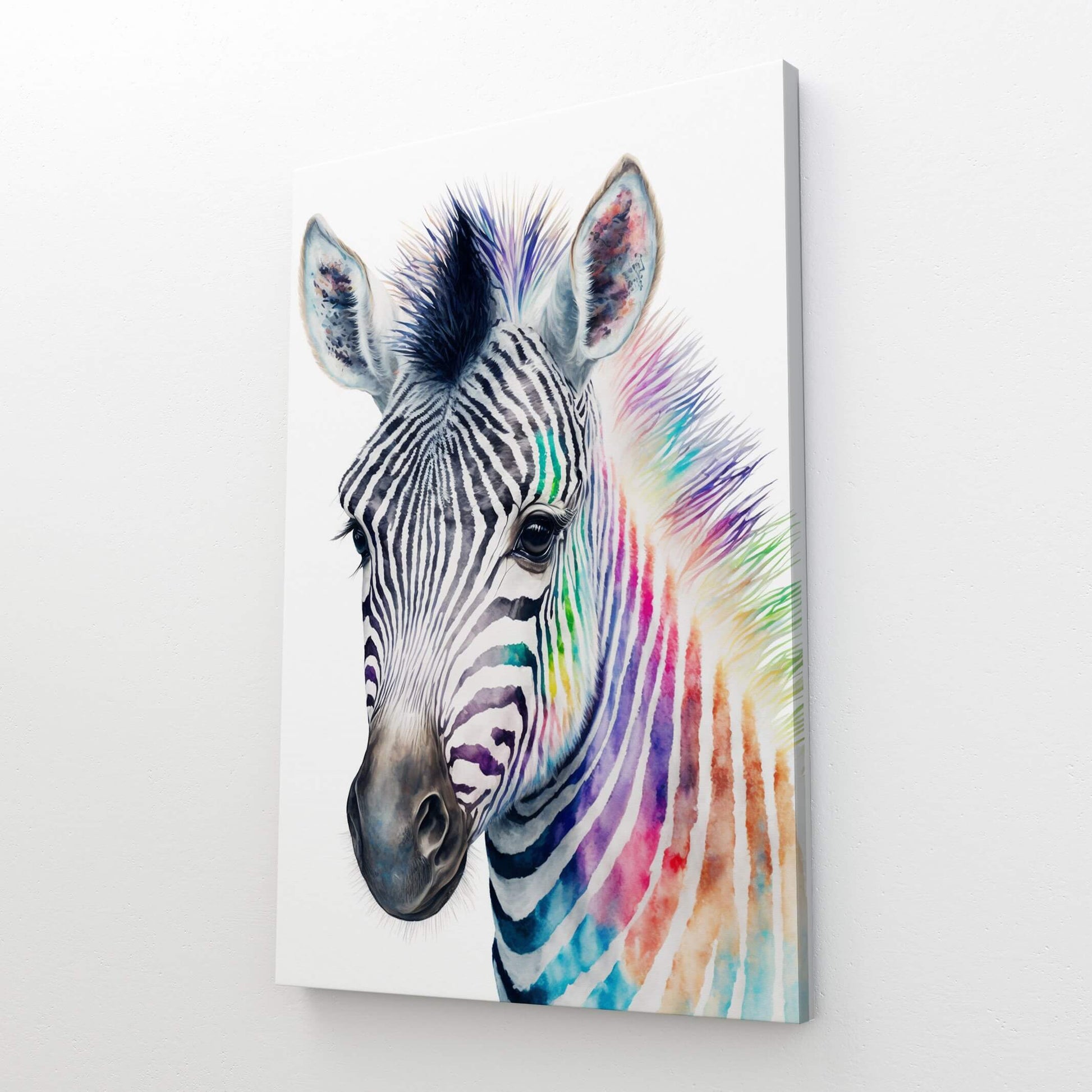 Black White African Zebra Wall Art – styled in a furnished interior