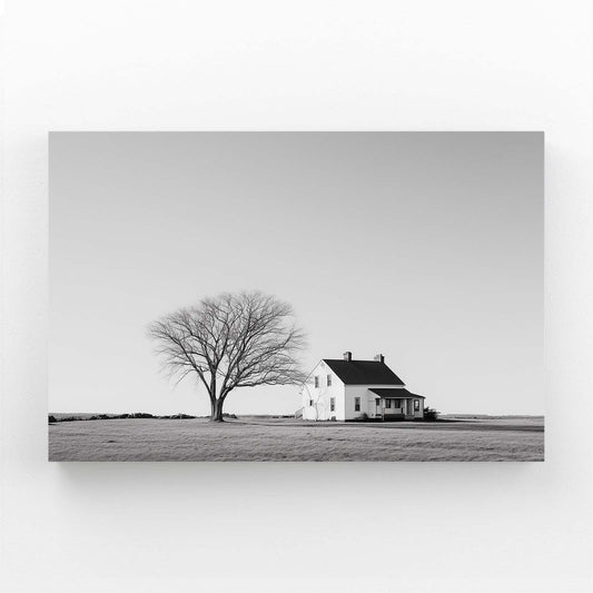 Black White Farmhouse Photo Farmhouse Art – black white farmhouse photo farmhouse canvas print
