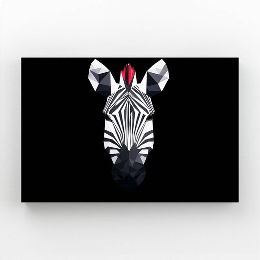 Black White Zebra Art – styled in a furnished interior