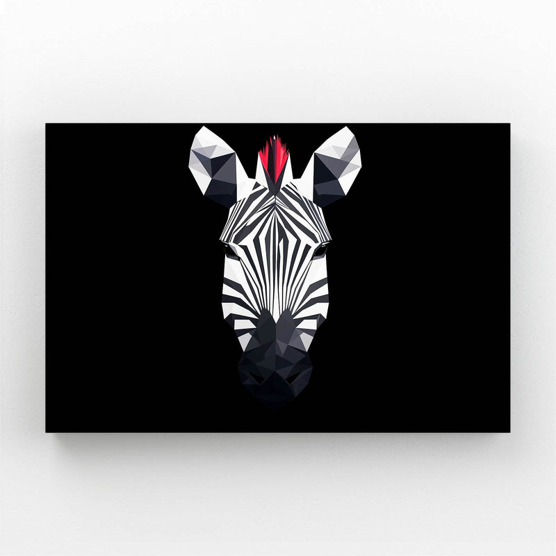 Black White Zebra Art – styled in a furnished interior