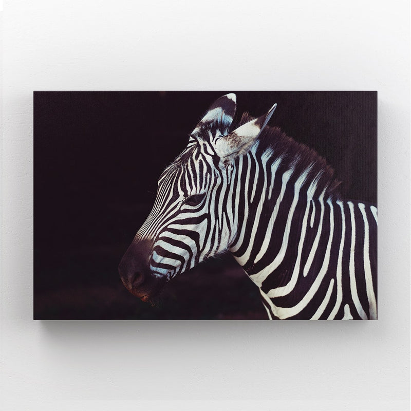 Black White Zebra Artwork – styled in a furnished interior