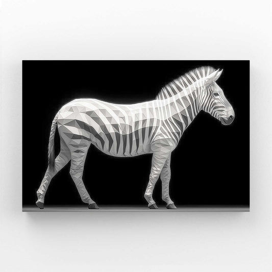 Black White Zebra Wall Art – styled in a furnished interior