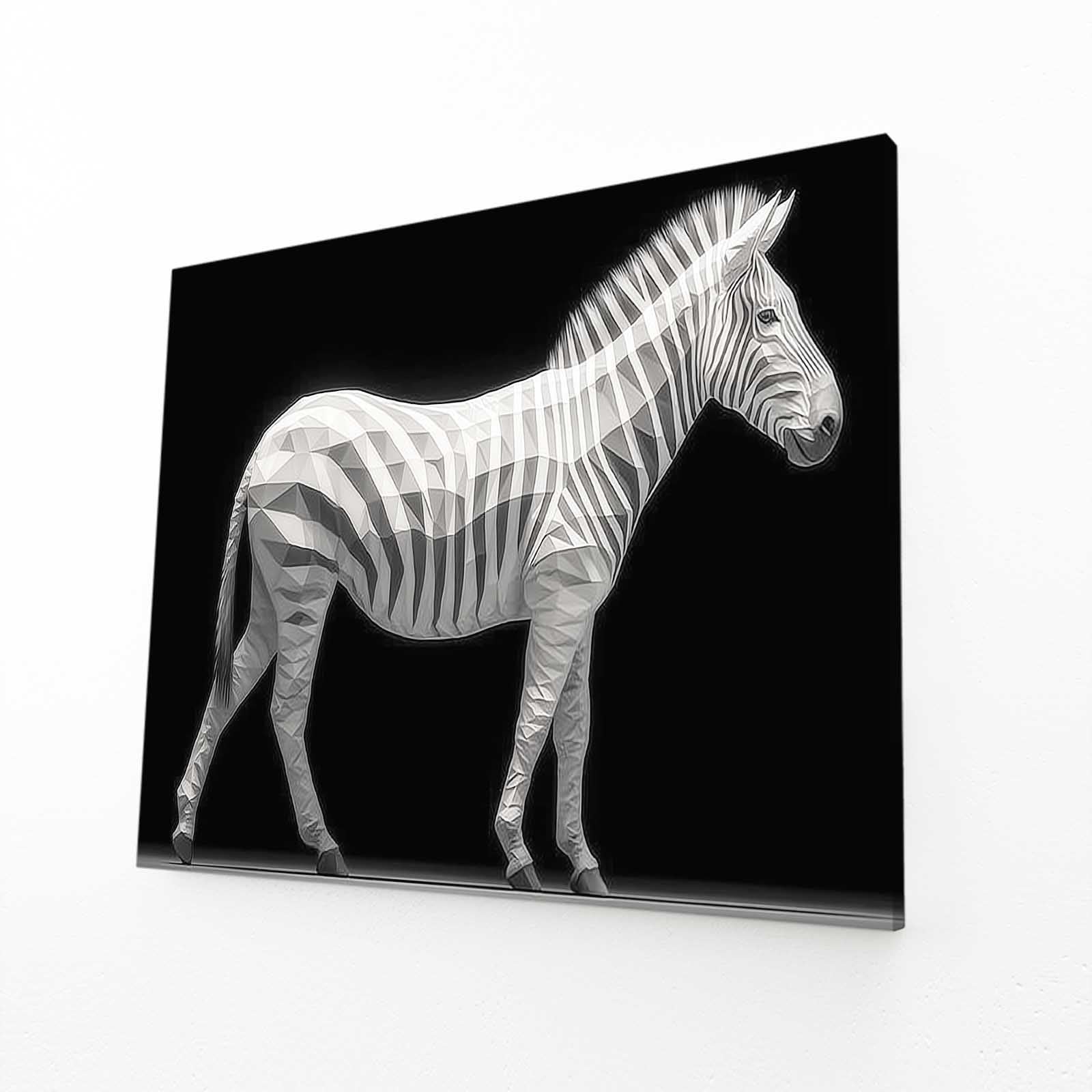 Black White Zebra Wall Art – black white canvas print