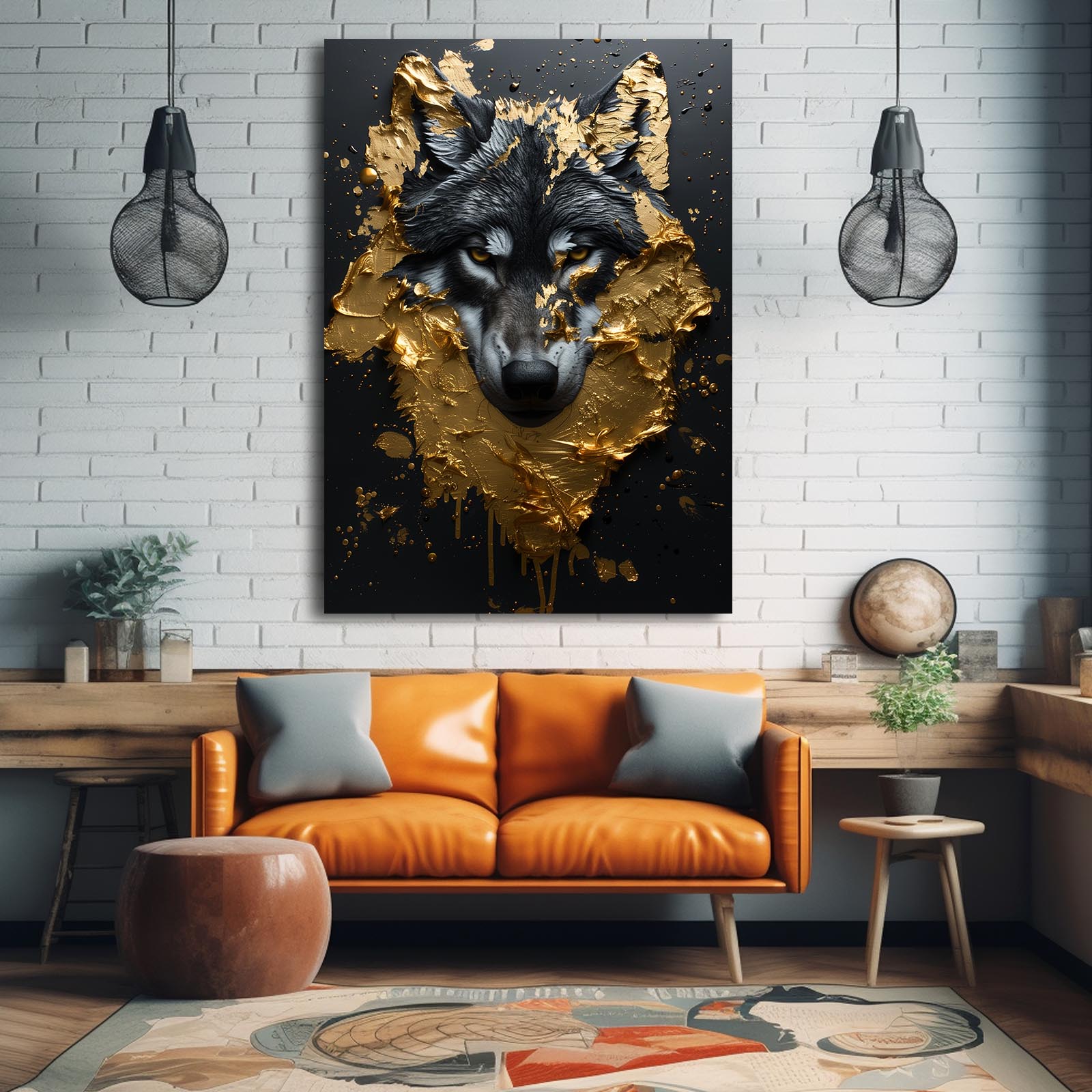 Black Wolf Wall Art