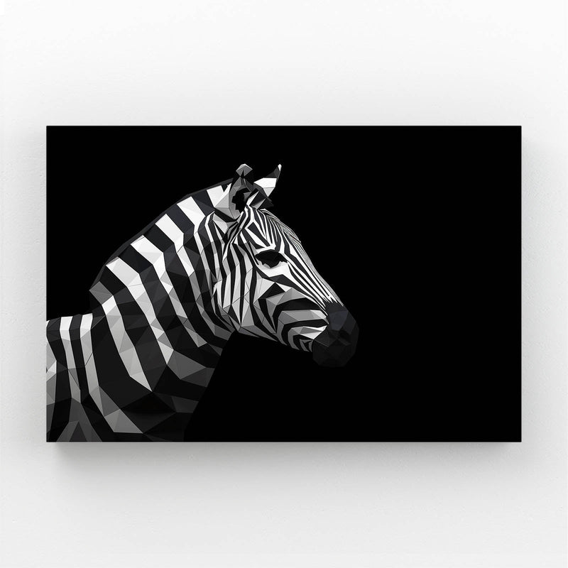 Black Zebra Canvas – styled in a furnished interior