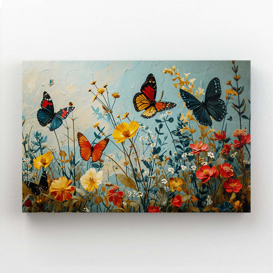 Blooming Meadow Butterfly Wall Art
