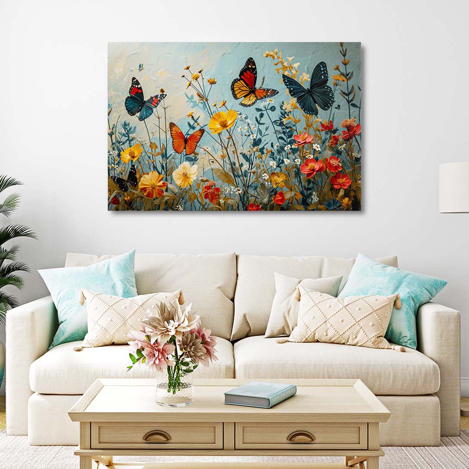 Blooming Meadow Butterfly Wall Art