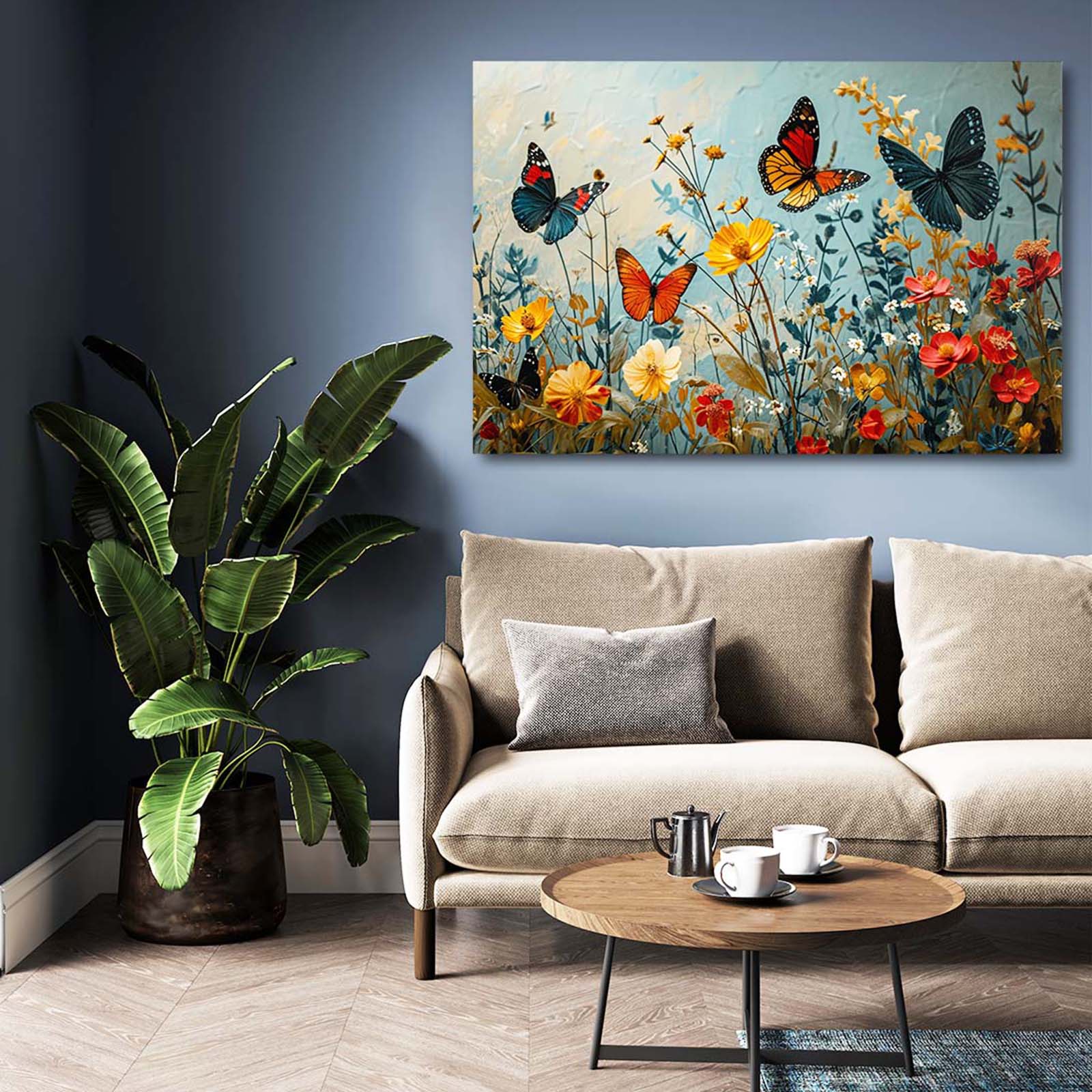 Blooming Meadow Butterfly Wall Art