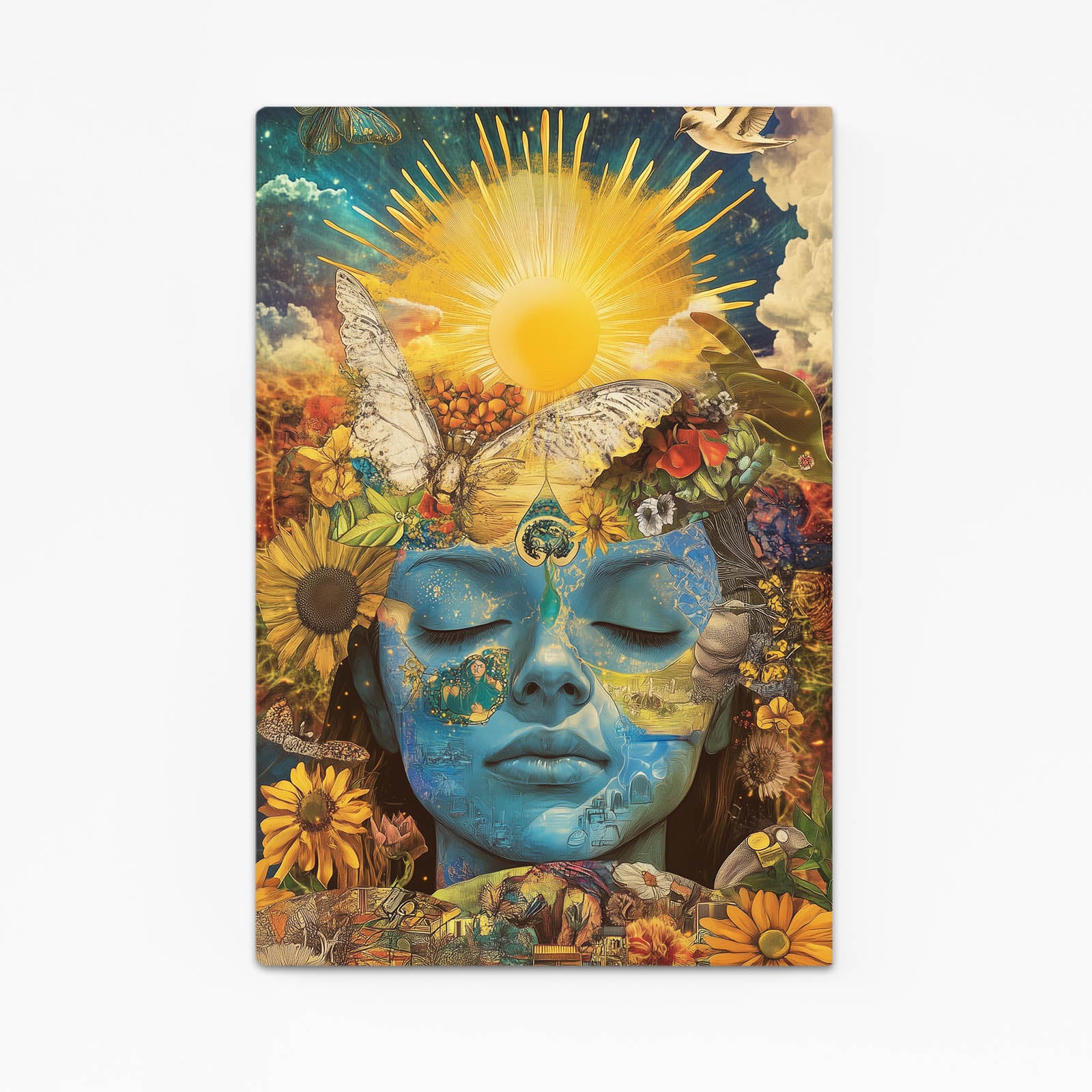 Blooming Serenity Face Peace Wall Decor – blooming serenity face peace canvas print