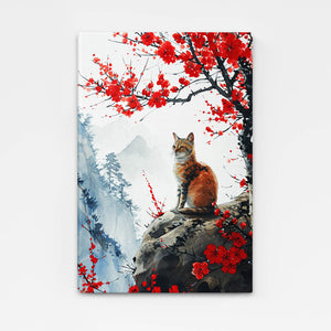 Blossom Serenity Cat Wall Art