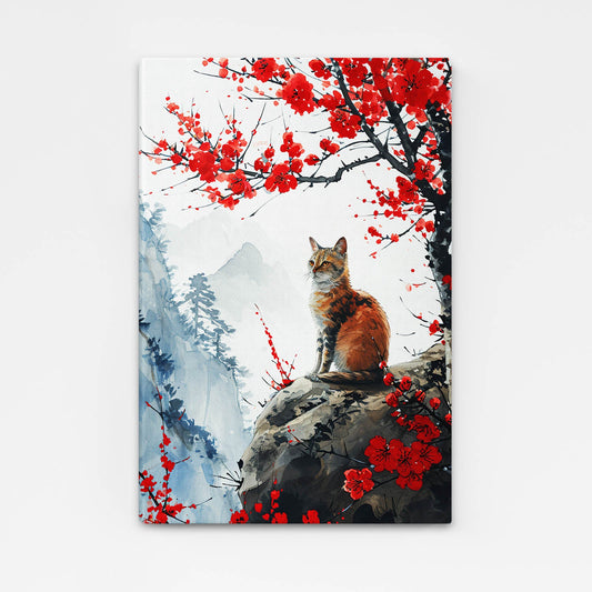 Blossom Serenity Cat Wall Art
