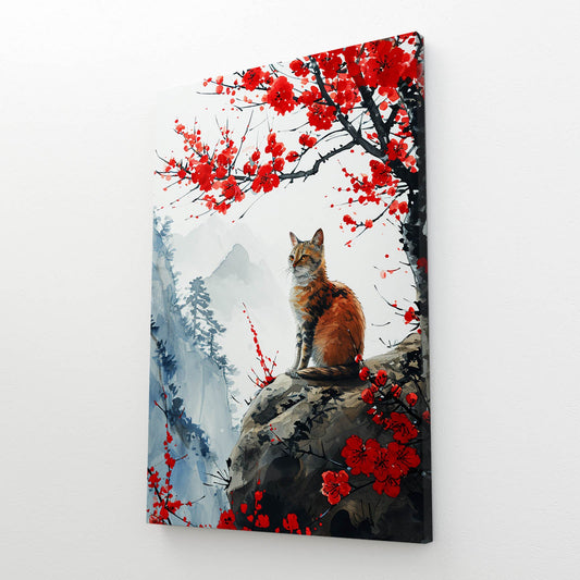 Blossom Serenity Cat Wall Art