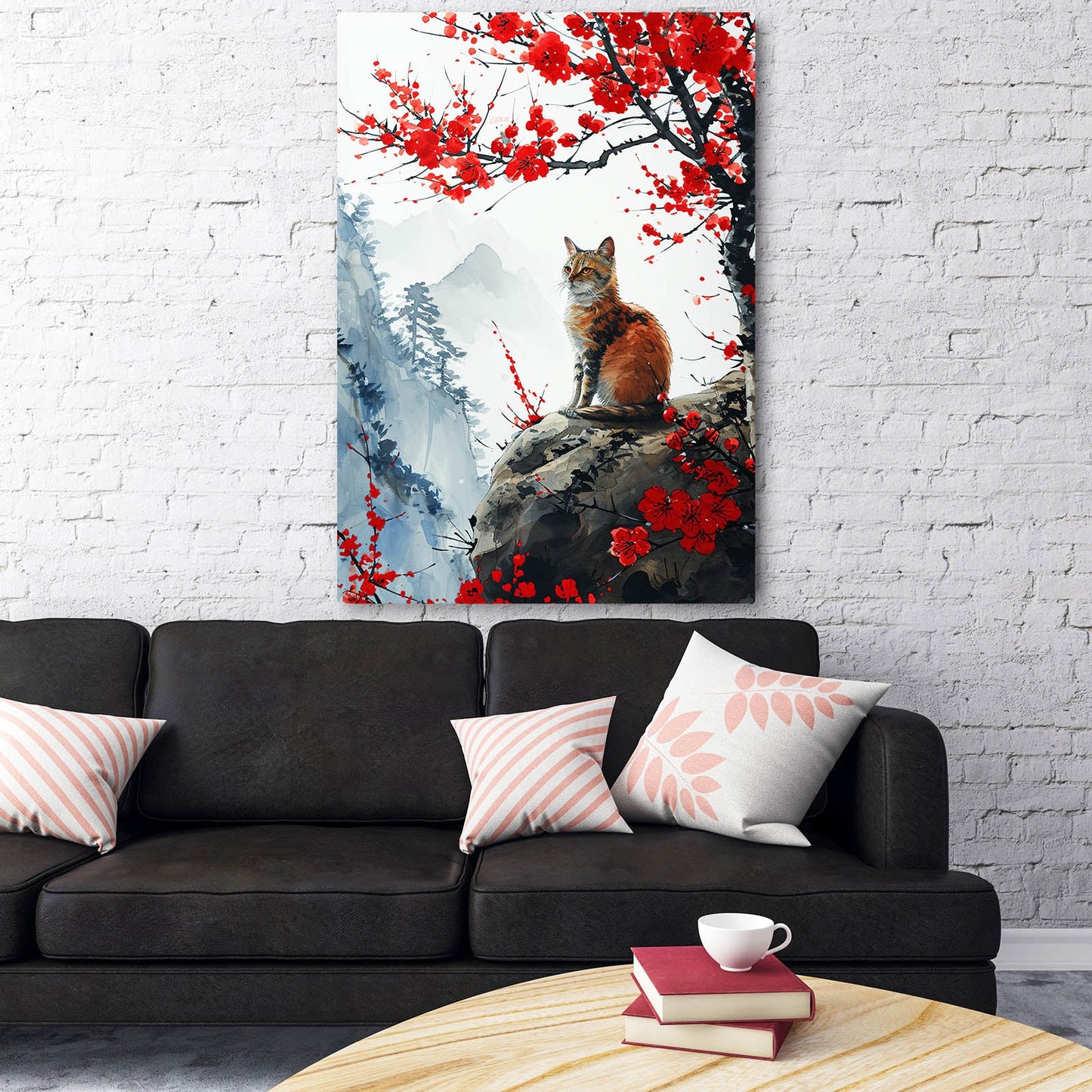 Blossom Serenity Cat Wall Art