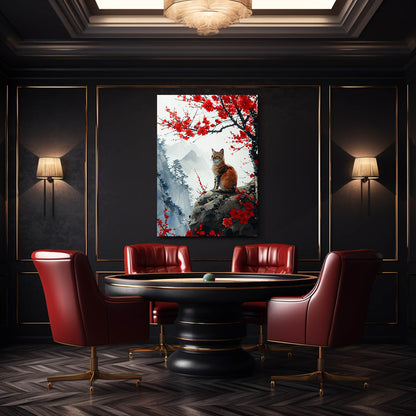 Blossom Serenity Cat Wall Art