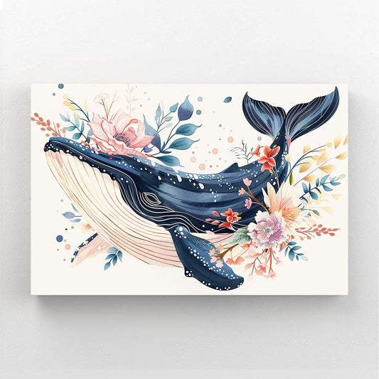 Blossom Tide Whale Art