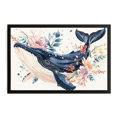 Blossom Tide Whale Art