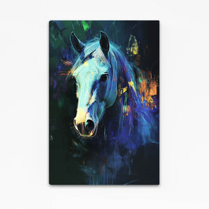 Blue Abstract Horse Prints