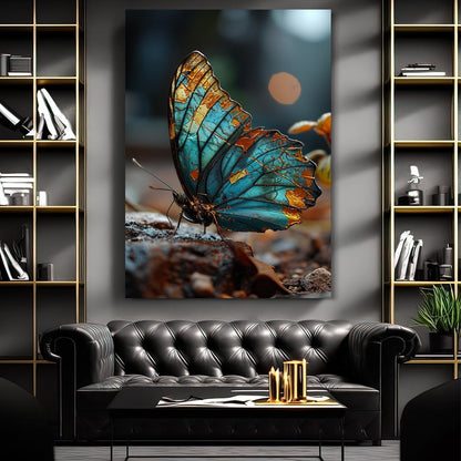 Blue Butterfly Canvas Art