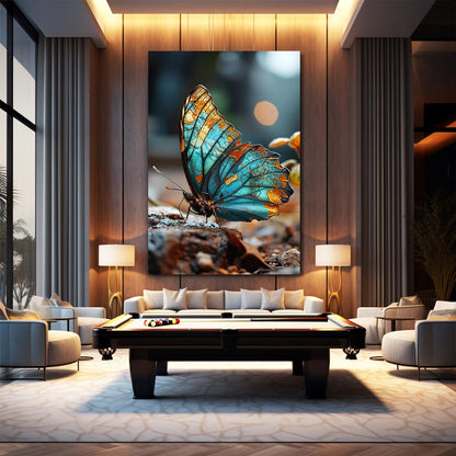 Blue Butterfly Canvas Art