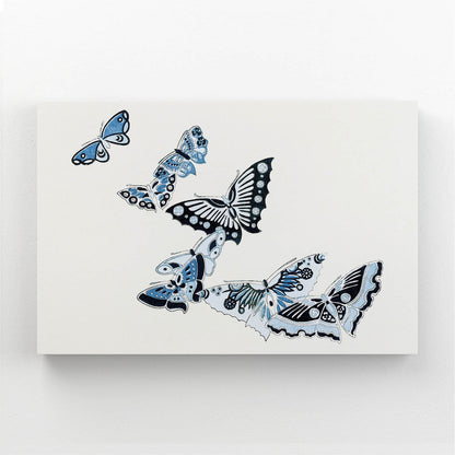 Blue Butterfly Canvas Wall Art