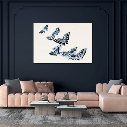 Blue Butterfly Canvas Wall Art